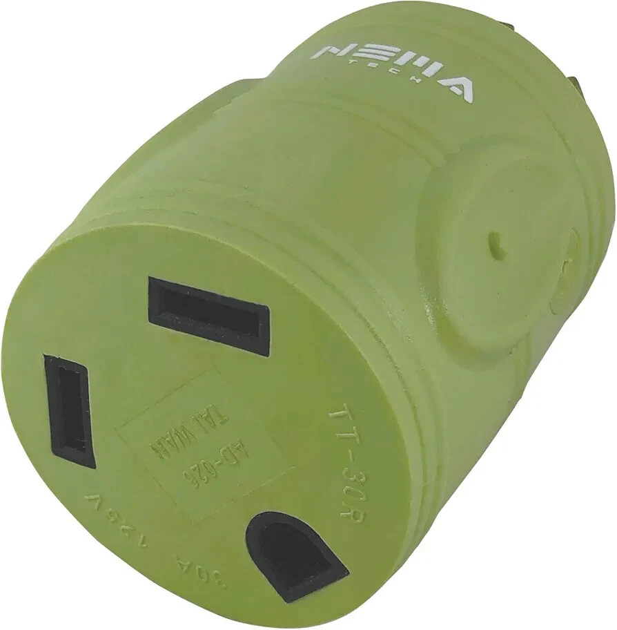 You get 2NEMA L14-30P to TT 30R 30 Amp RV Generator Adapter 4 Prong 30A L14-30P