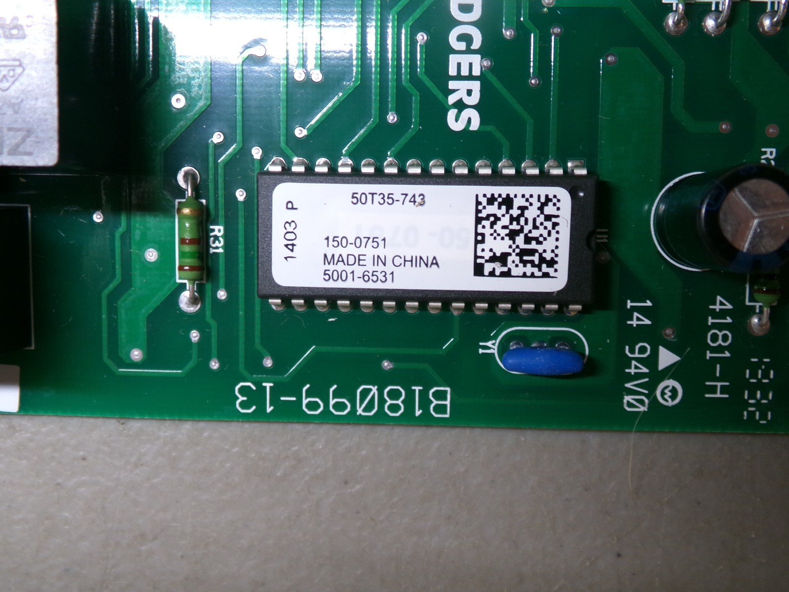 WHITE-RODGERS 50T35-743 FURNACE CONTROL CIRCUIT BOARD B18099-13