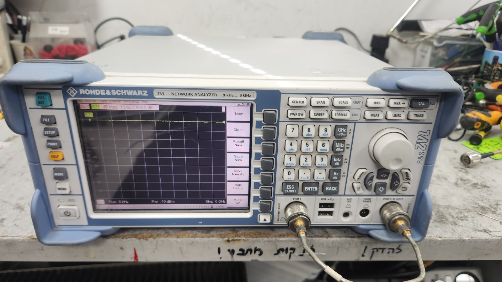Rohde & Schwarz ZVL6 Vector Network Analyzer 9 kHz – 6 GHz Fully Tested + opt