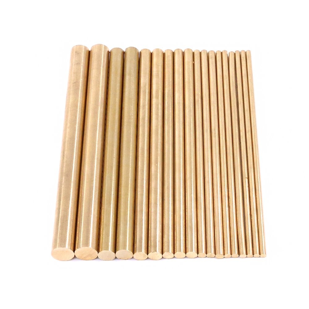 Swpeet 18Pcs Assorted Brass Solid Round 2mm x 100mm to 8mm x 100mm,
