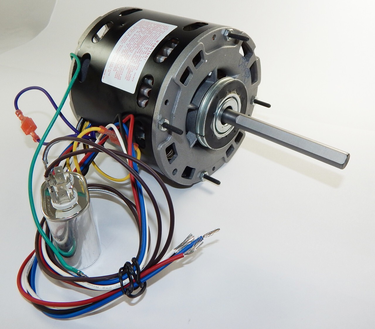 EM3585 1/3 hp 1075 RPM 3-Speed 48 Frame 115V Furnace Motor with Capacitor, NEW