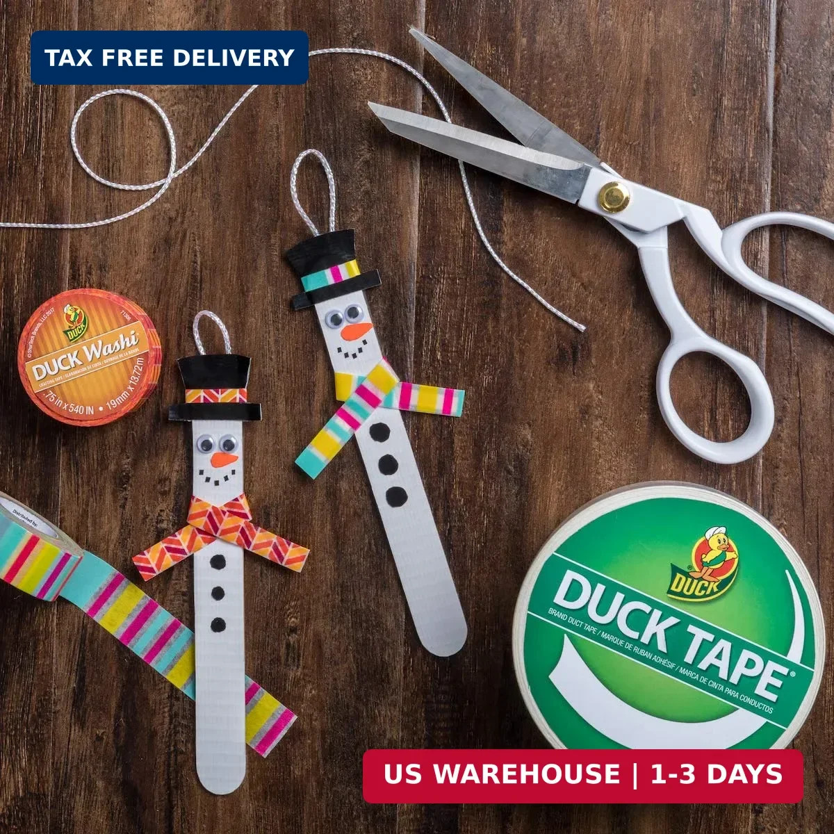 Duck Brand 1304966 Color Duct Tape, Yellow, 1.88 Inches x 20 Yards, 1 Roll
