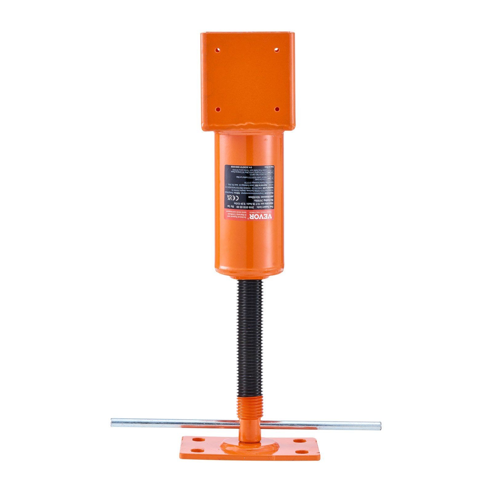 Home Repair Jack Post, 4x4in, Q235 Steel, 24700lb Capacity, 13.2-18.7in