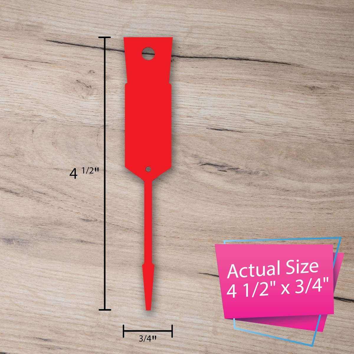 RED Self-Locking Arrow Key Tags (1,000 per pack) 1000 Tags, Fire Engine Red