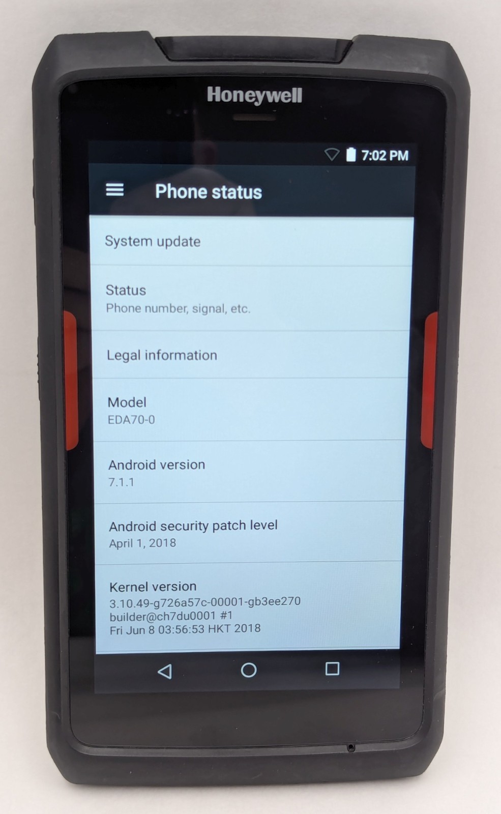 Honeywell ScanPal EDA70-0 Rugged Barcode Scanner 7″ Tablet Android 7.1 w/ Cradle