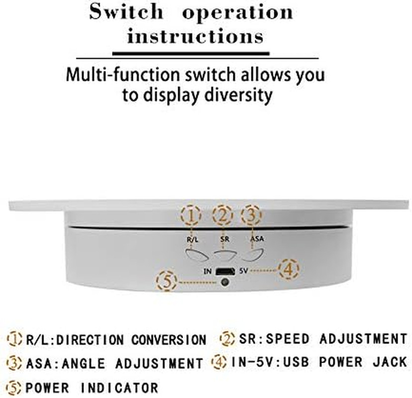 Motorized Rotating Display Stand, 7.87Inch /17.6Lbs Load, 360 Degree