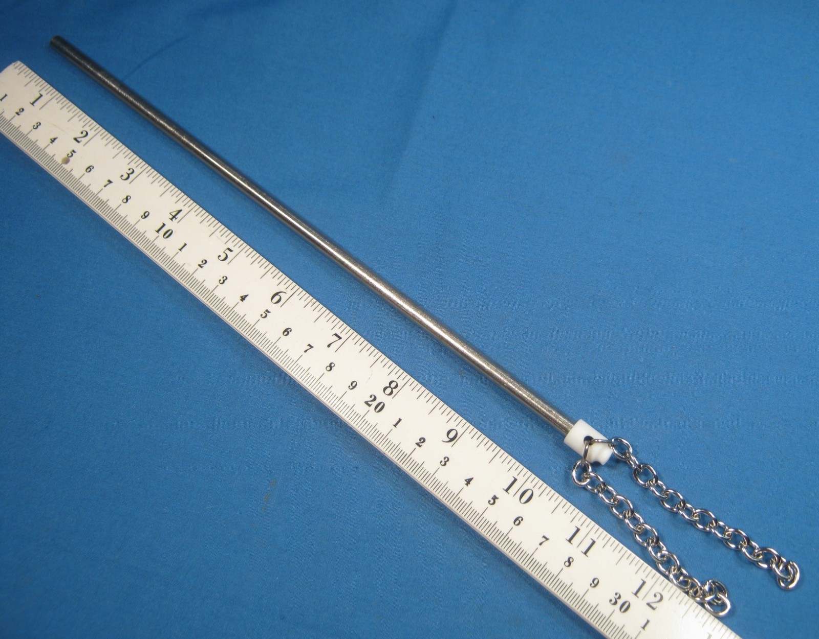 CHEMGLASS CHAIN LINK SCRAPER FOR 1000 ML FLASKS NEW OLD STOCK FREE SHIPPING