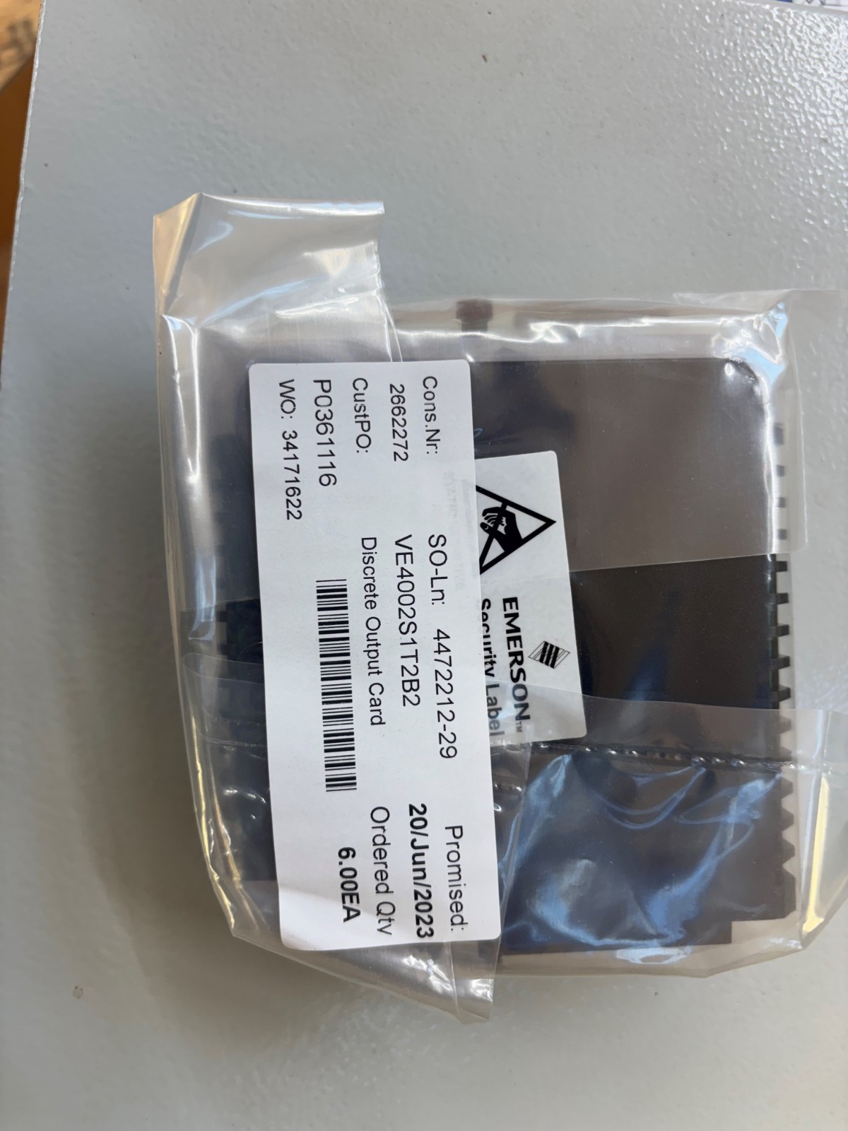Emerson KJ3202X1-BA2 Emerson DeltaV Digital Output 24VDC High Side Series 2