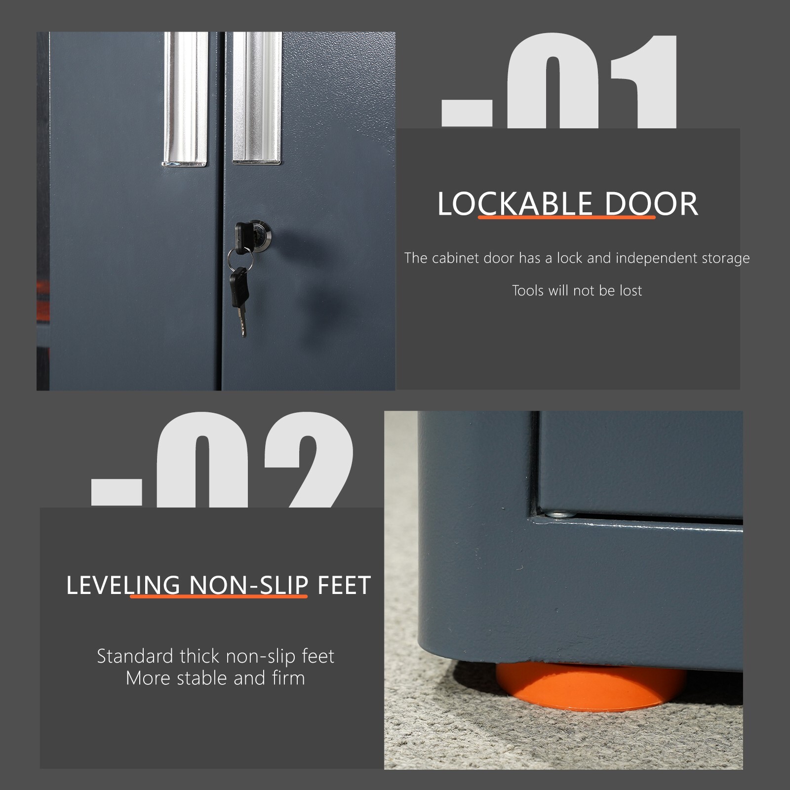 Tools cabinet BT40 with lock and key, tool storage cabinet large capacity