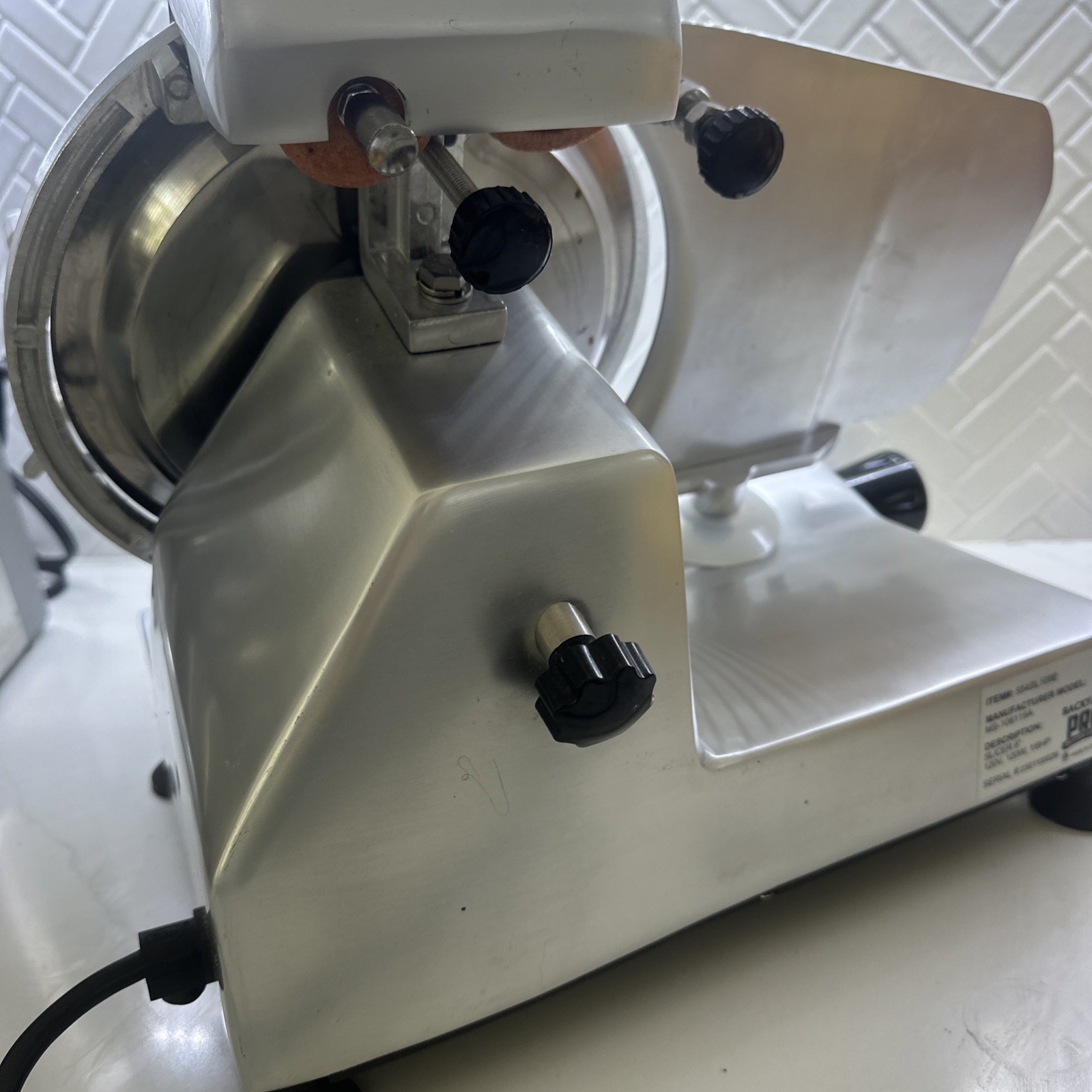 9″ Manual Gravity Feed Meat Slicer Semi-Automatic Commercial Machine 1/6 HP