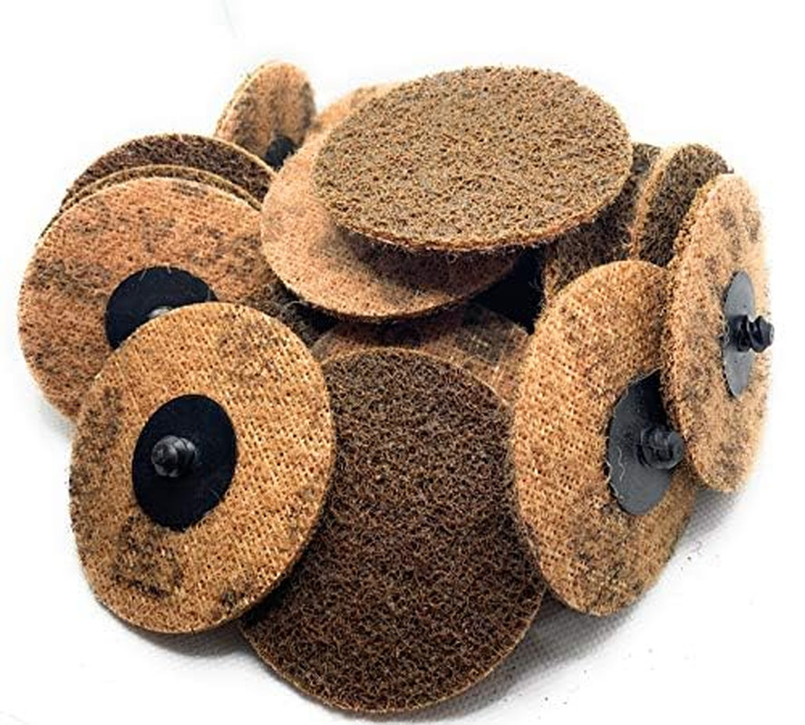 25Pcs 3 Inch Medium Abrasive Non Woven Nylon Quick Change Surface Conditioning D