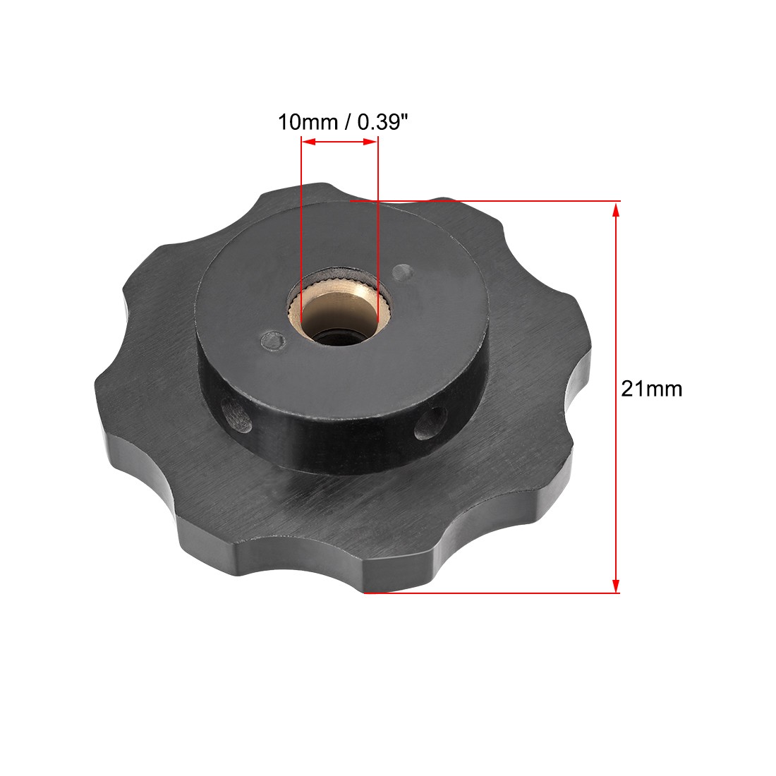 Plastic Potentiometer Rotary Knob, 10mm Insert Shaft 69x21mm Black 1pcs