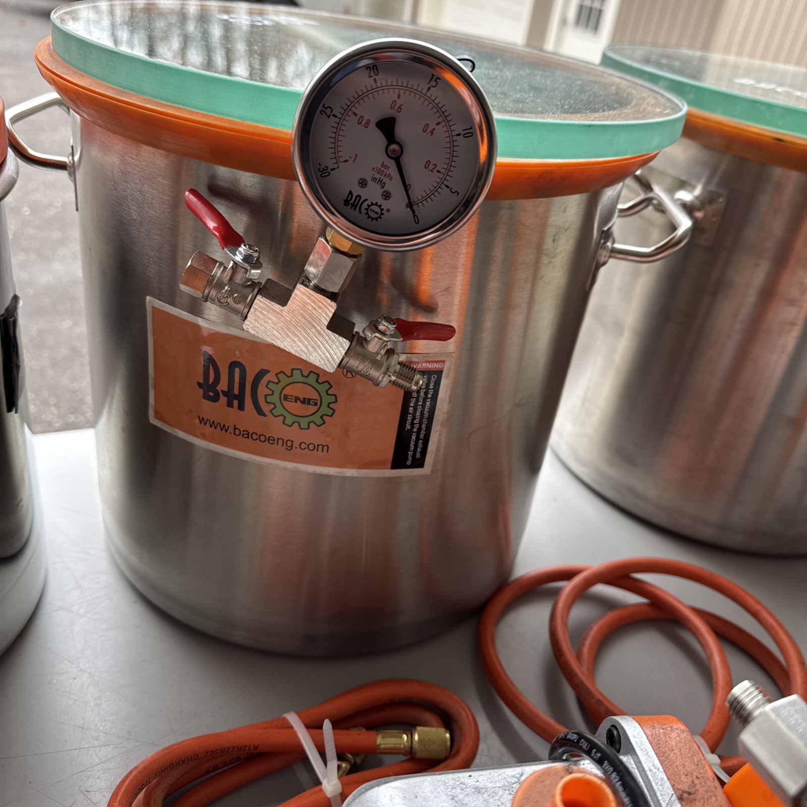 QTY 3 BACoeng Vacuum Pump Pots Hose READ! BAC OPEN TO DIVIDING LOT IF WANTED