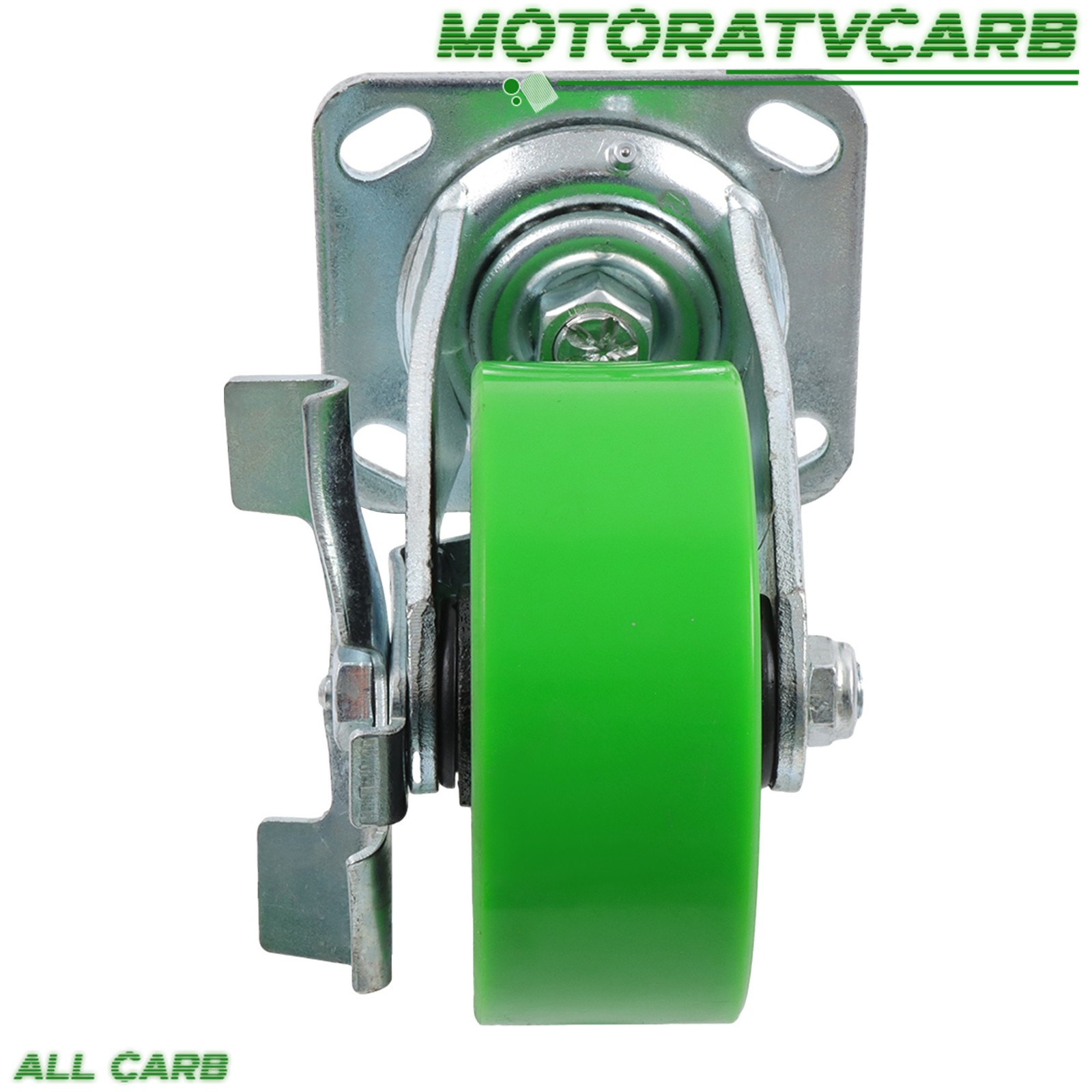 ALL-CARB 5″ Casters Two Straight, Two Side Brakes Heavy Duty Capacity to 4000 lb