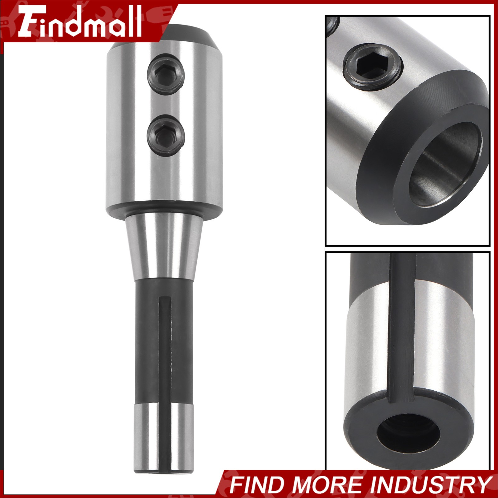 Findmall 1 Inch High Precision R8 End Mill Adapter Holder Milling Cutter Tool