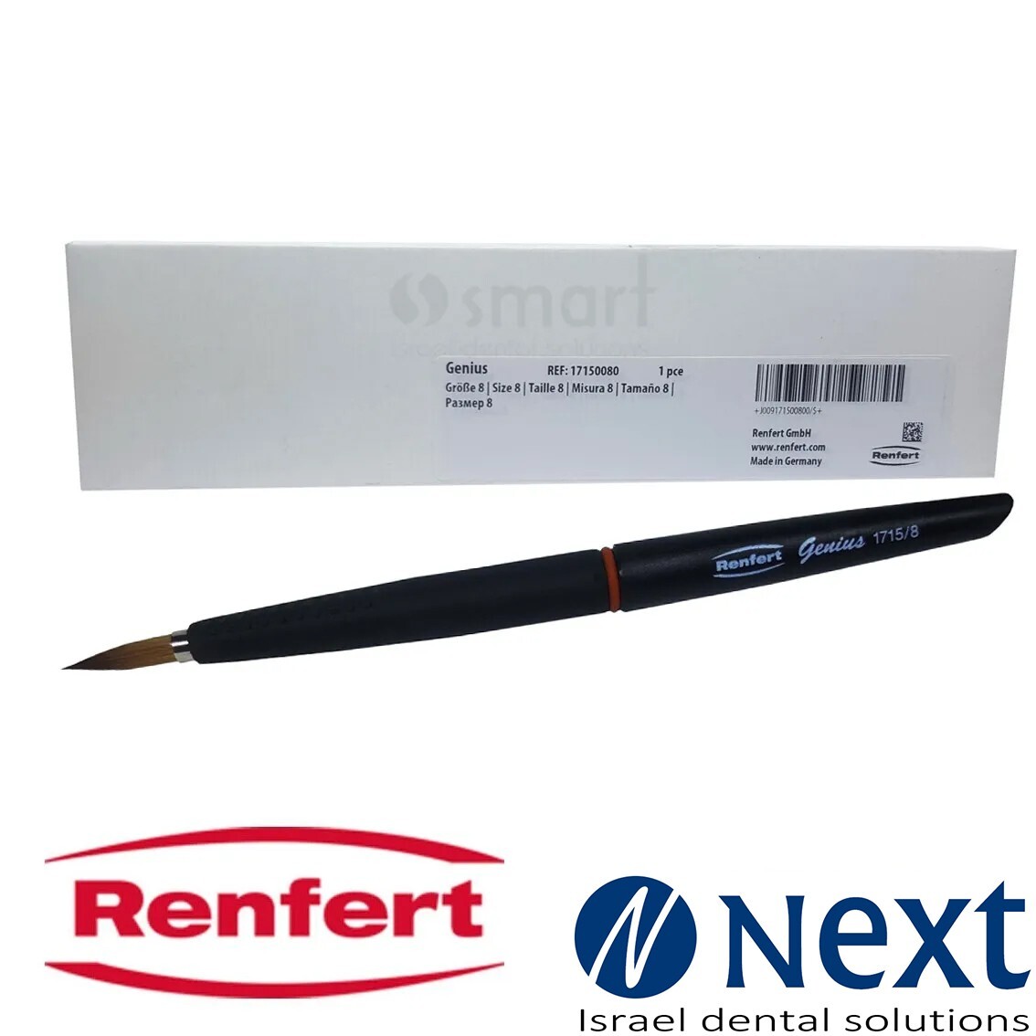 Dental lab Natural hair bristle ceramic brush Building Renfert Genius 8 17150008