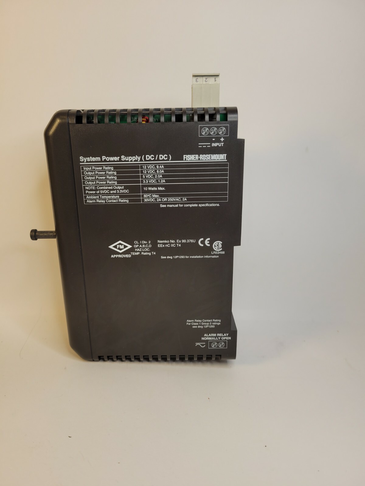 DELTAV KJ1501X1-BB1 EMERSOM SYSTEM PASS THROUGH POWER SUPPLY 12/12VDC (DC/DC)