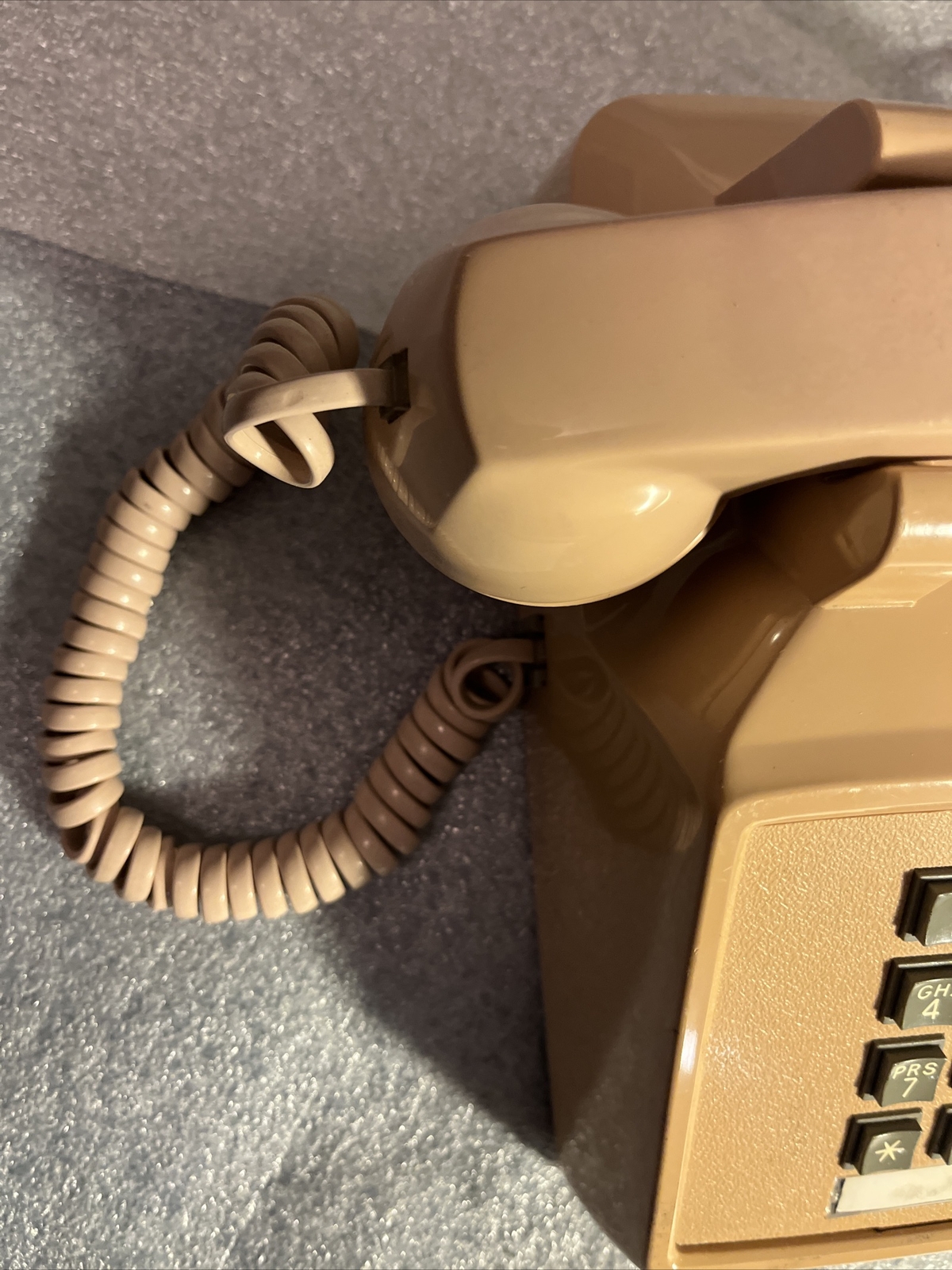 ITT RFC-SLT Light Beige Vintage Push-button Dial Defense Telephone (Tested)