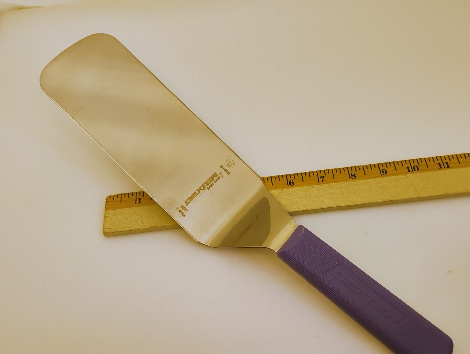 Dexter USA 8X3 Offset Spatula Turner Stainless Semi Flex Purple Handle S286-8