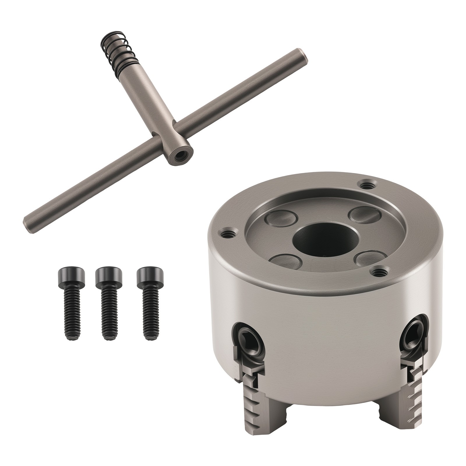 K72-80 Metal Chuck 4 Jaw Self Centering 80mm Lathe HT300 Iron K7280