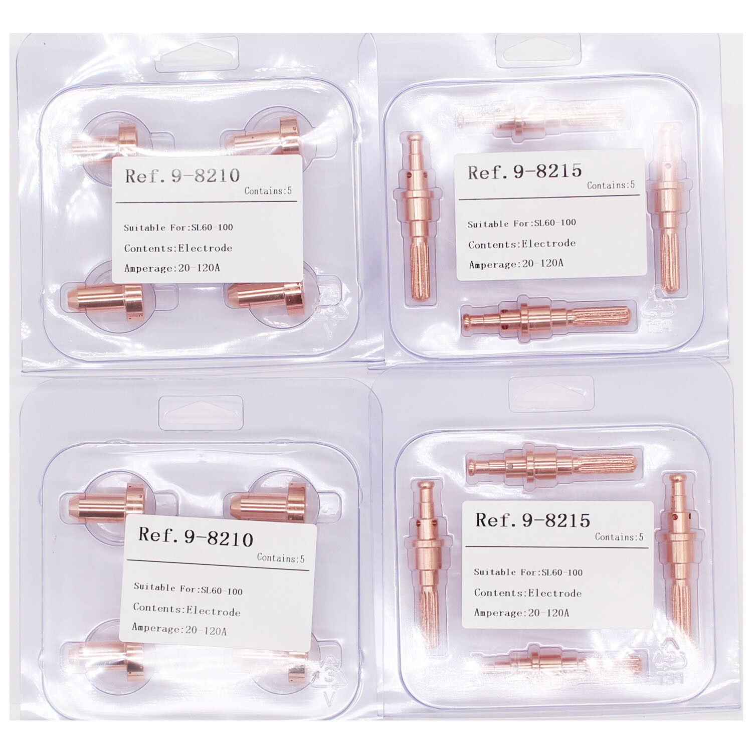 20Pcs 60A Plasma Consumables for Thermal Dynamics SL60 SL100 PK20 9-8215 9-8210