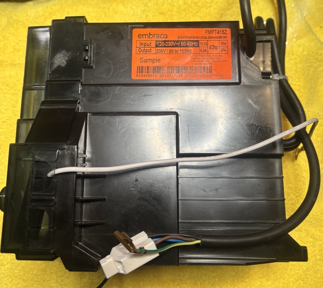Embraco FMFT415Z Variable Speed Compressor Inverter 120-230V Input 230V 3-Phase