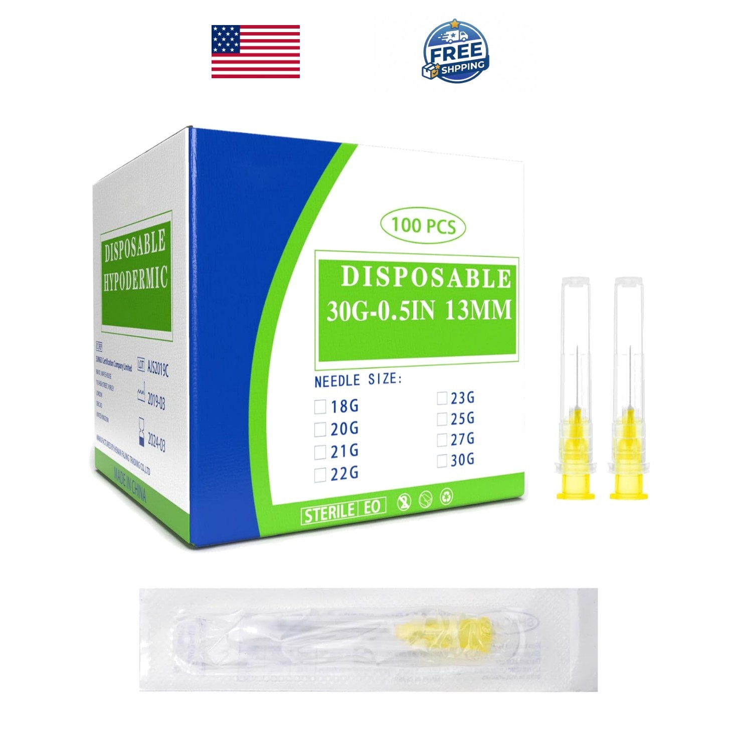 100 Pack 30 Ga Disposable Needles – Precise Dispensing for Science & Industry