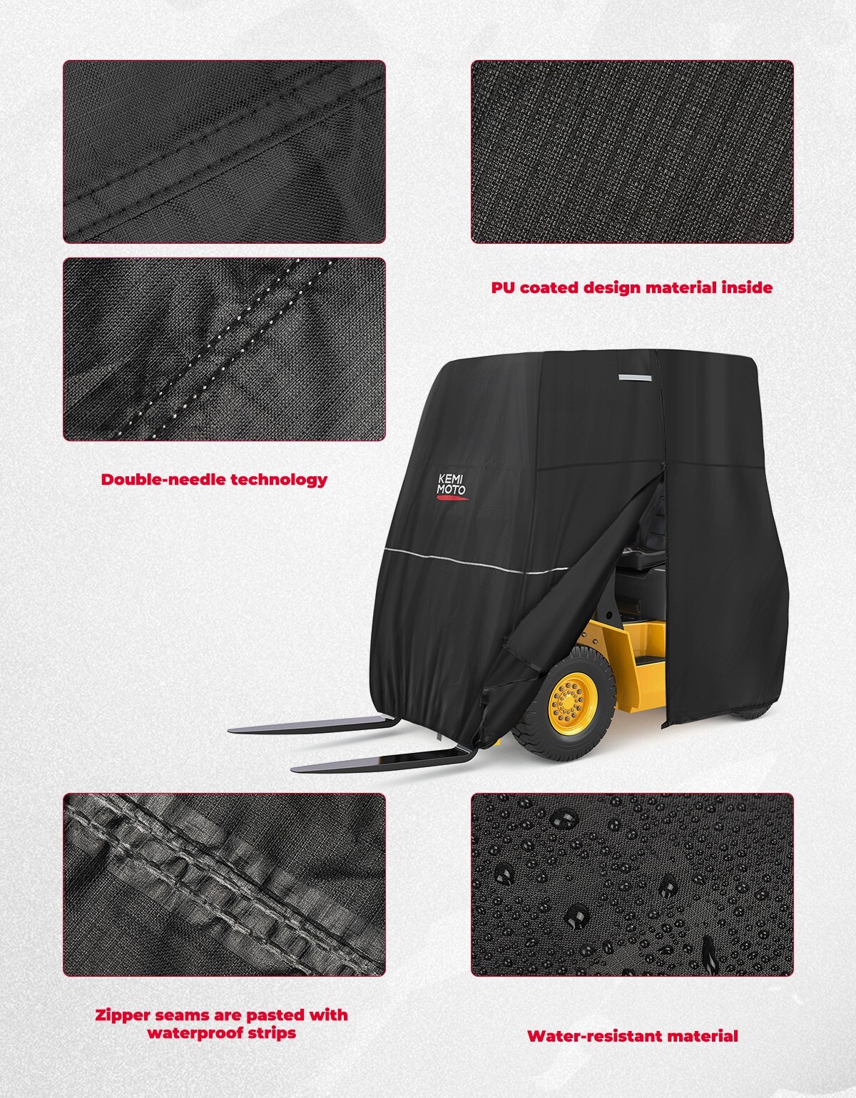 KEMIMOTO For most Standard Forklifts 420D Heavy Duty Forklift Storage Cover