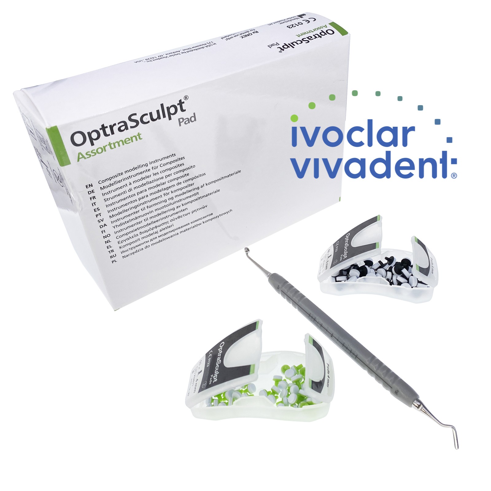 Dental Foam Pads Kit Veneer Composite Resin Filling Spatula Handle Optrasculpt