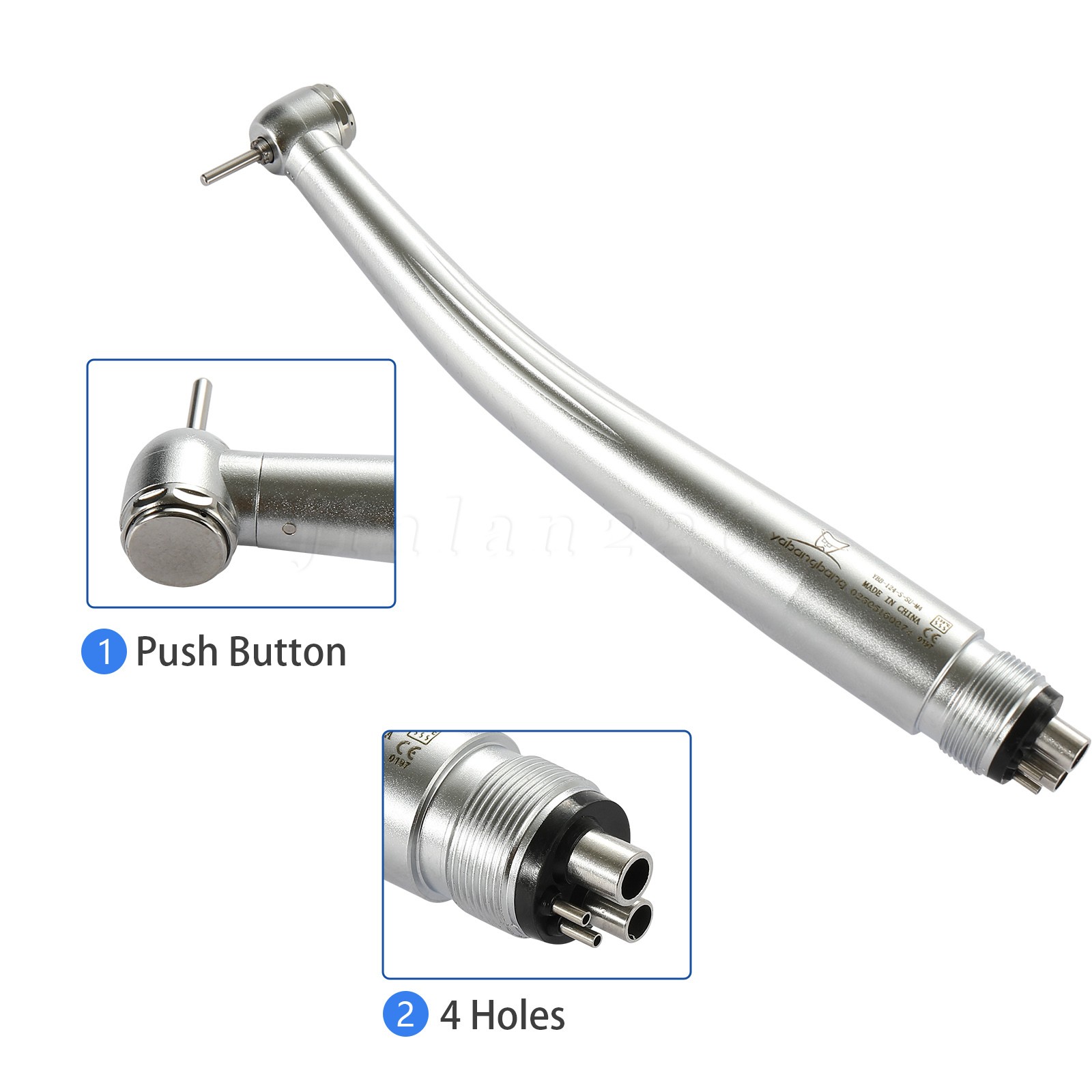 Yabangbang Dental Handpiece Small High Speed Turbine 4Hole NSK Style Mini Head