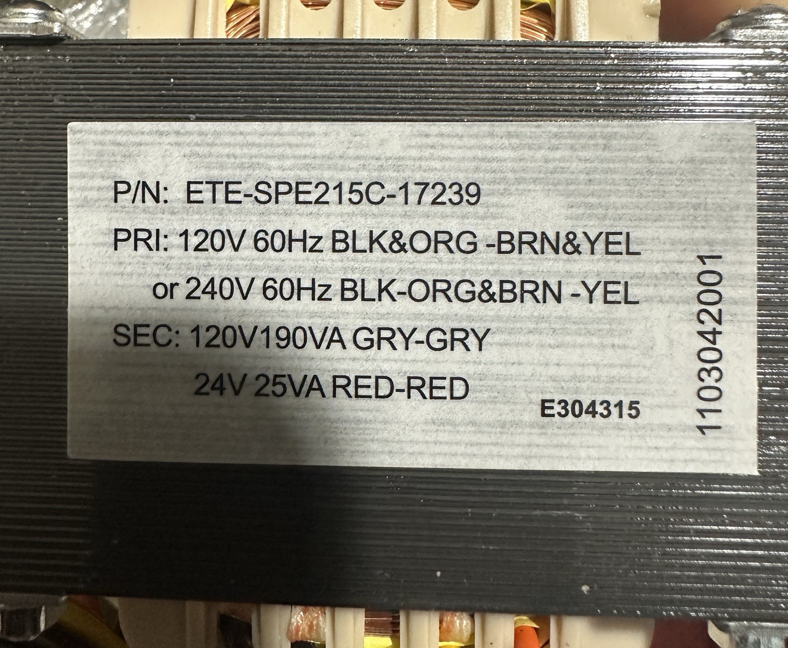 Hayward IDXL2TRF1930 Transformer 120/240 Volt to 24 Volt in AC Transformer