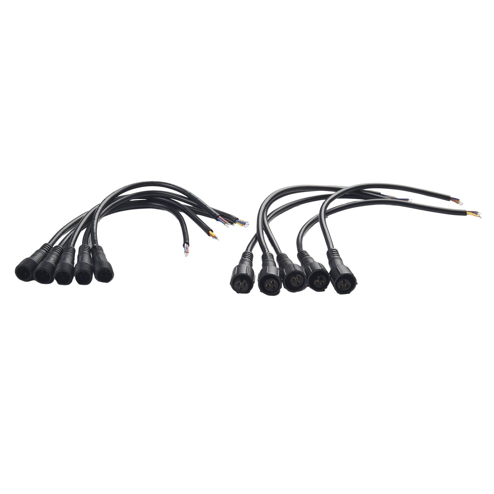 5Pairs-IP65 Waterproof 2/3-Pin 22AWG Wire LED-Male And Female Cable Connector