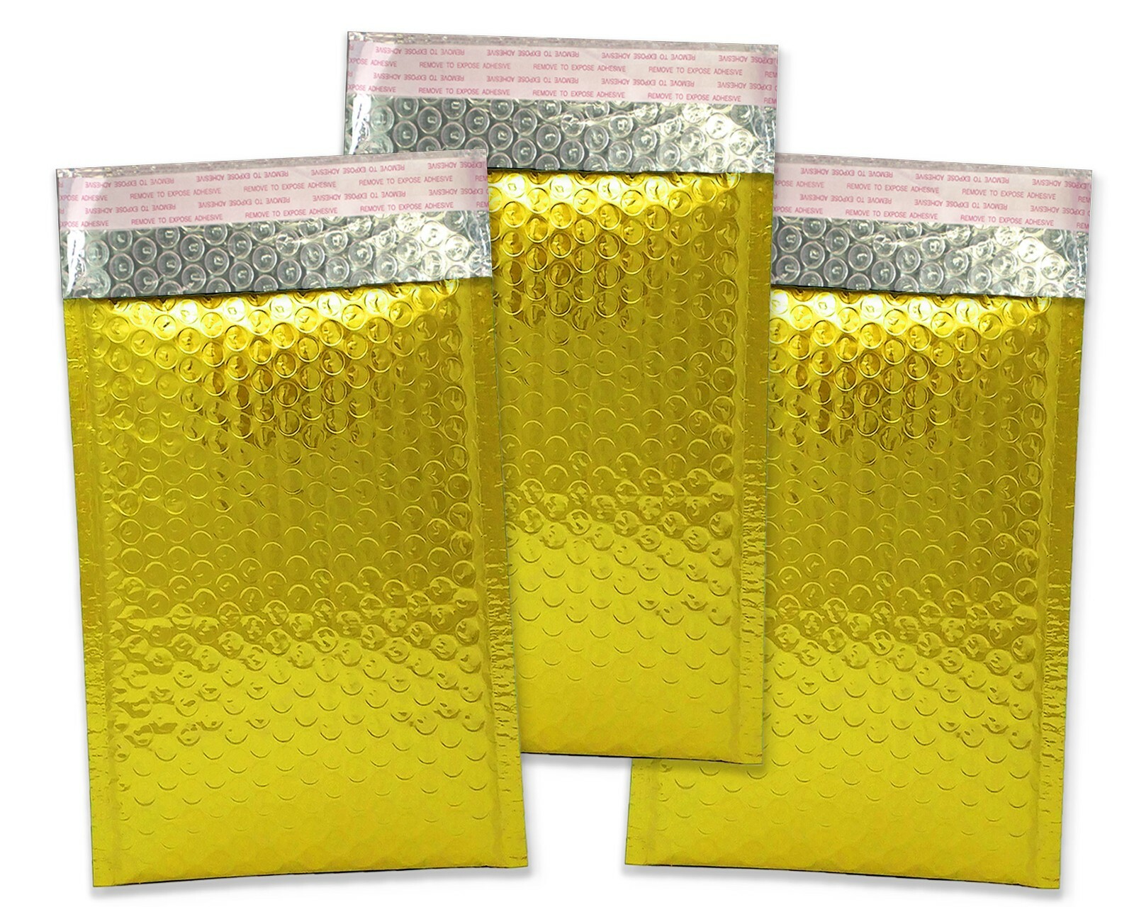 4×8 Honey Pot Gold & Pink Metallic BUBBLE MAILER Combo Padded Business Envelopes