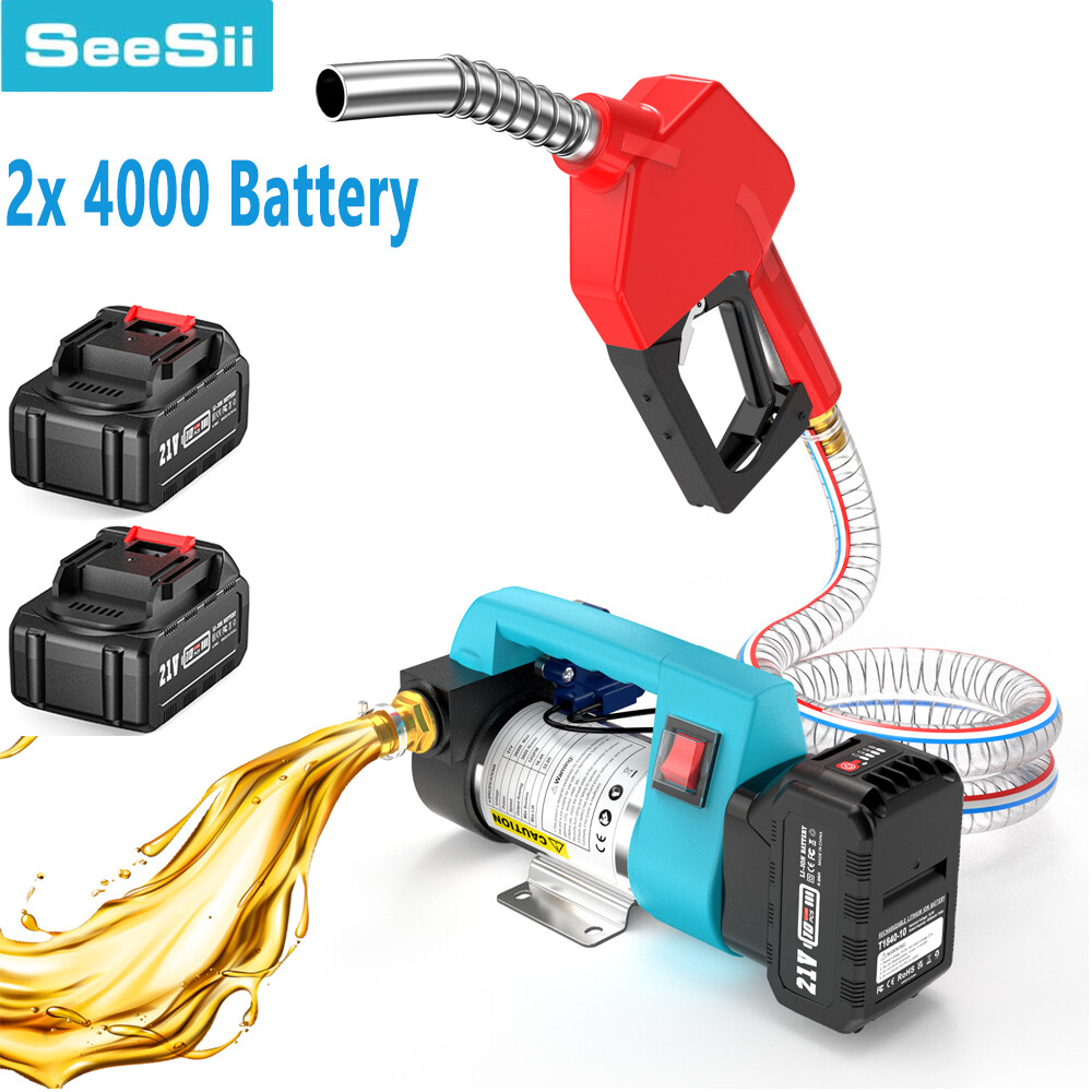 SEESII 12GPM 21V 260W Diesel & Kerosene Transfer Pump Cordless Battery Powered