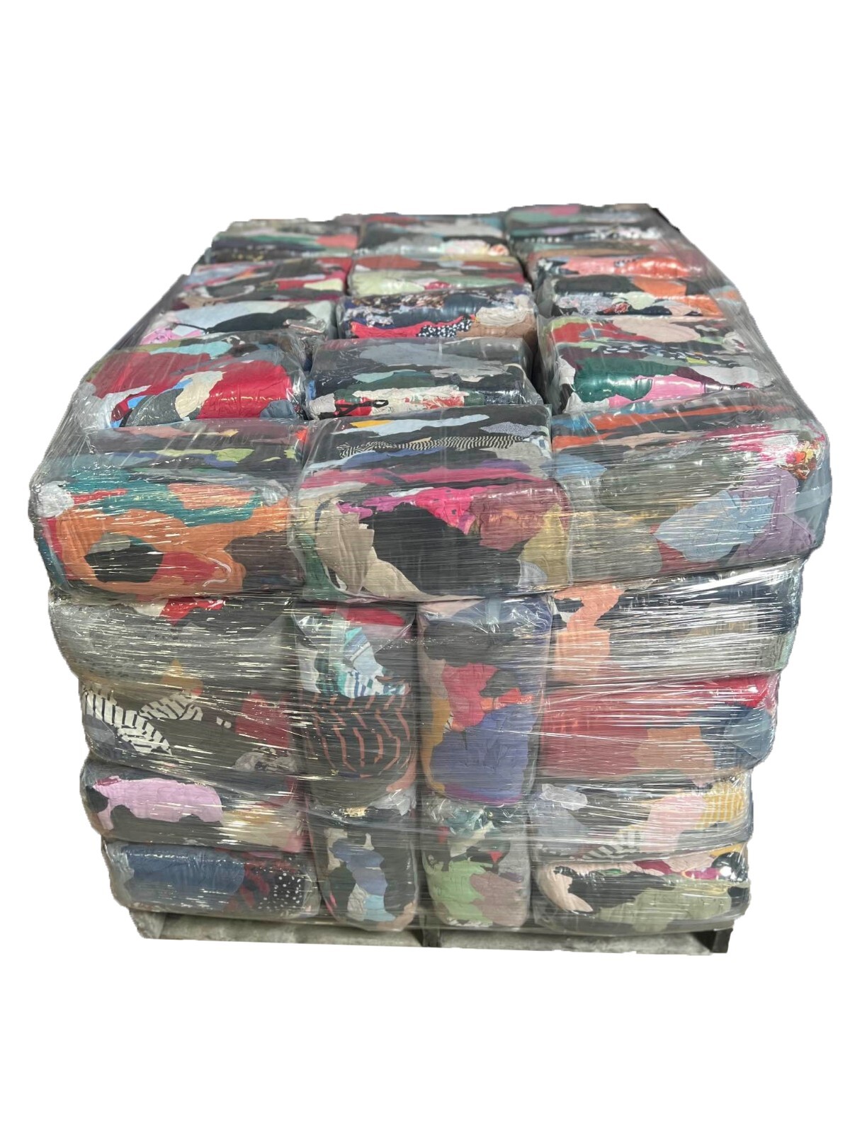 Pallet of 600 lbs Color Knit T-Shirt Wiping Rags – 60 x 10 lbs. Bags – Absorbent