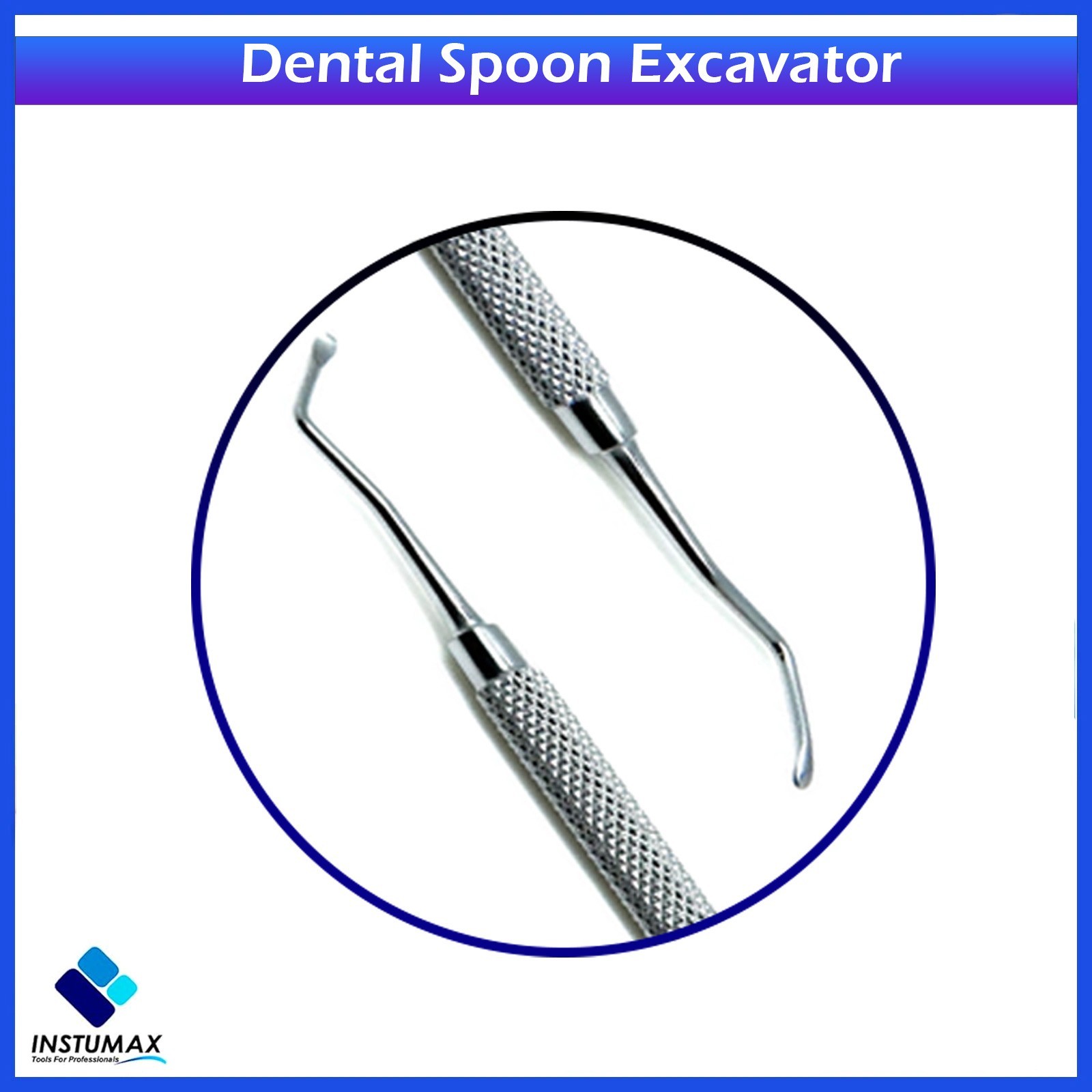 Set of 3 Dental Spoon Excavator Double Ended Surgical Surgery Instruments