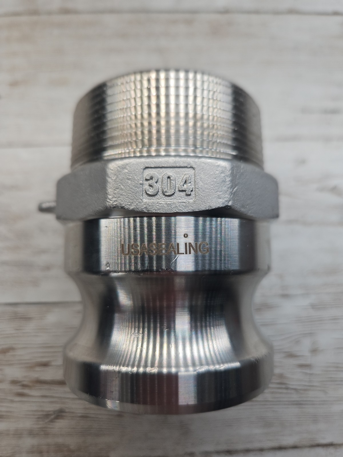 USASEALING 2″ Type F Camlock Fitting Male Adapter to 2 Inch Male NPT SS304