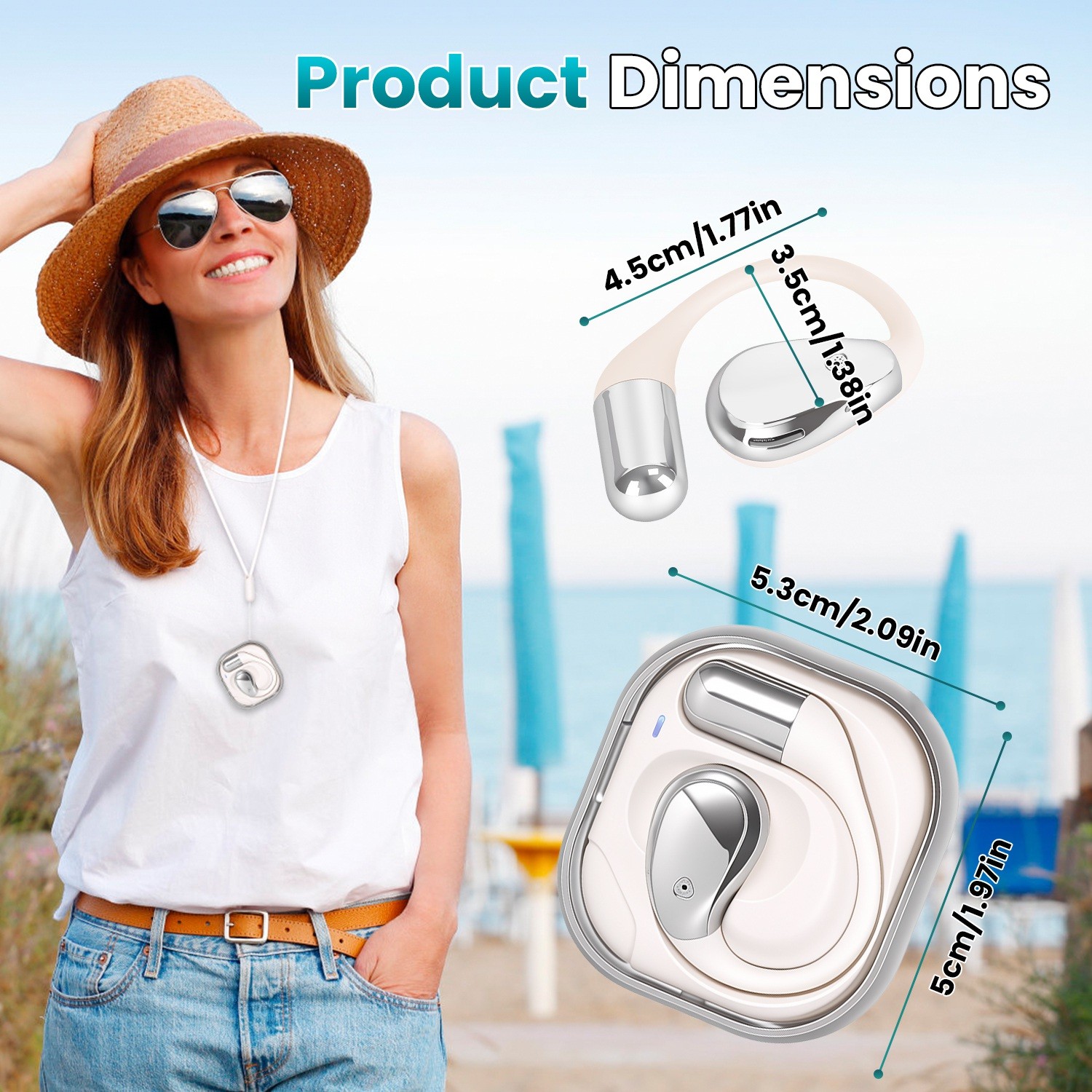 4-In-1 Open-Ear AI Translation Wireless Earbud 165-Language Real-Time Waterproof