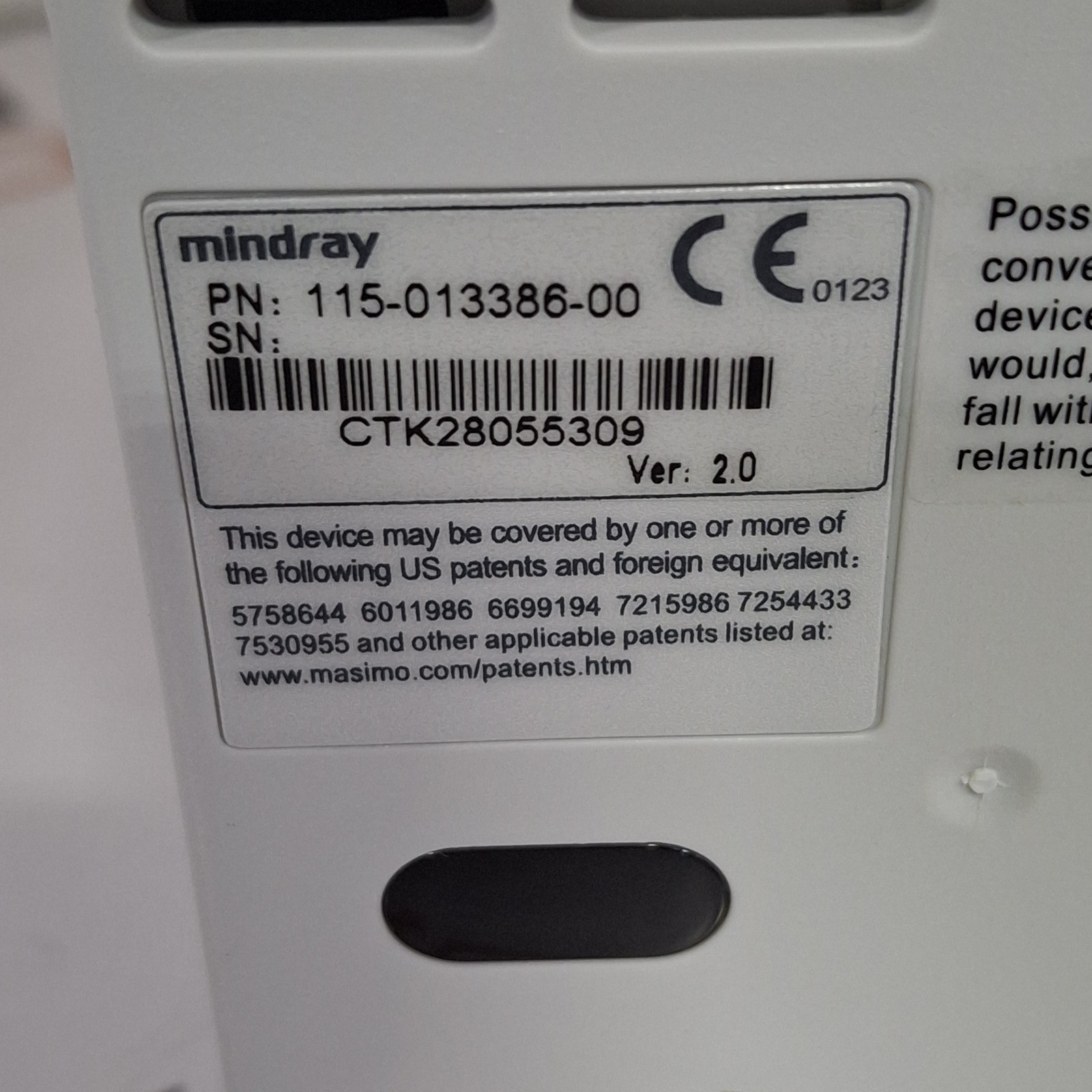 Mindray MPM w/Masimo Module for DPM6/7