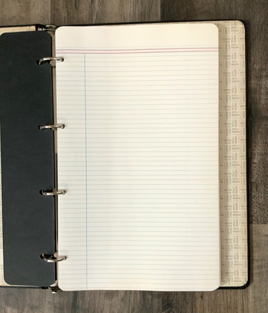 Vintage BOORUM PEASE Black Pebble ACCOUNT RECORD BOOK (4) Ring BINDER 14.5×10