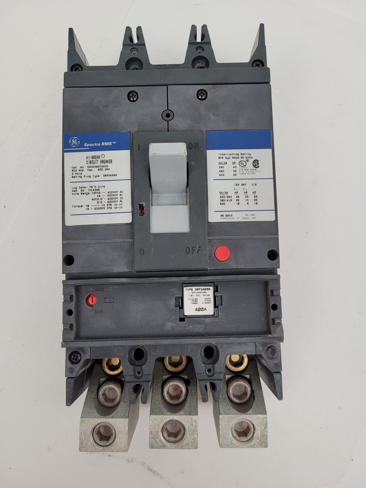 SGHA36AT0400 GE Spectra Circuit Breaker SRPG400A400 400 Amp Plug Next Day Option