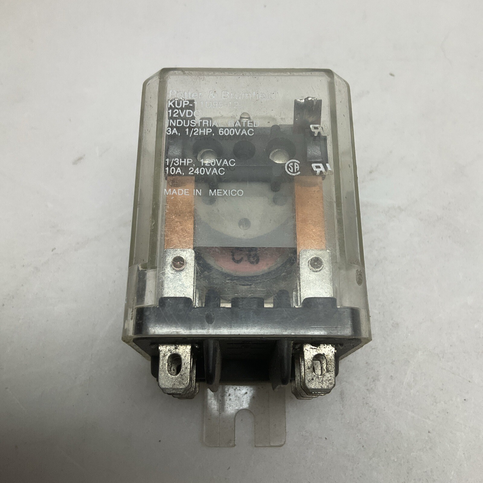 3 Pack Potter And Brumfield KUP-11D55-12 Panel Relay 3 Amp 1/2HP 600V AC 8 Pin