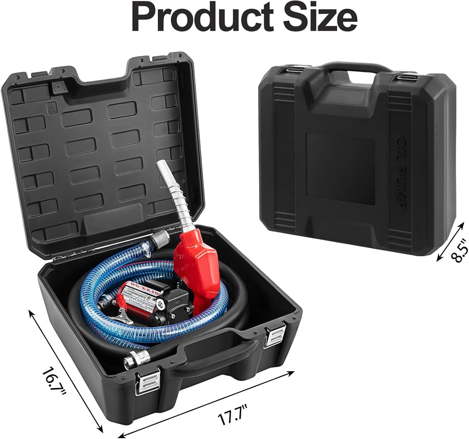 12V 10GPM Reversible Fuel Transfer Pump Kit for Diesel Gasoline Explosion-Proof