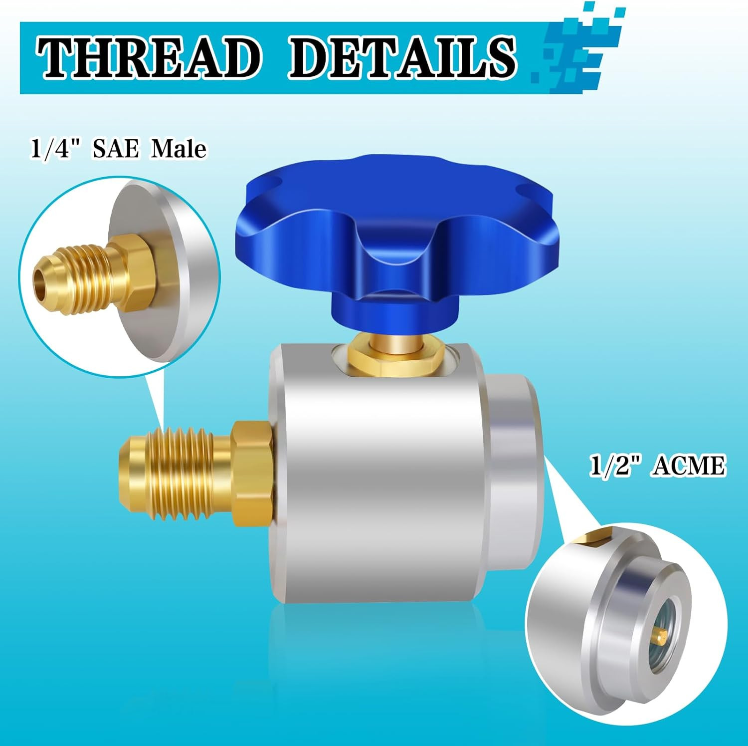 Self Sealing R134A Can Tap Valve Refrigerant Dispenser with Tank Adapter for …