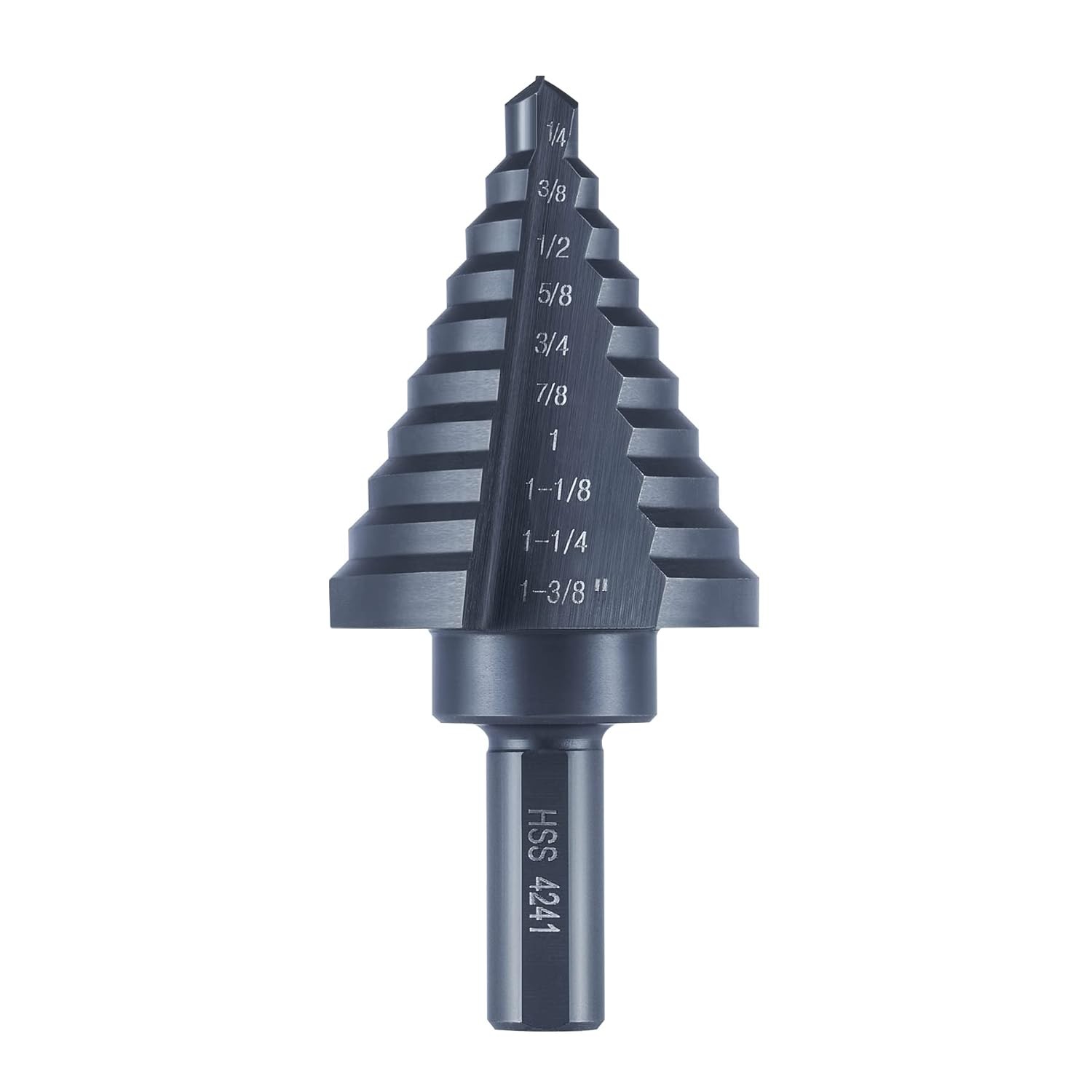 10 Sizes Step Drill Bit for Metal Sheet, 1/4 to 1-3/8 Inches High Speed…