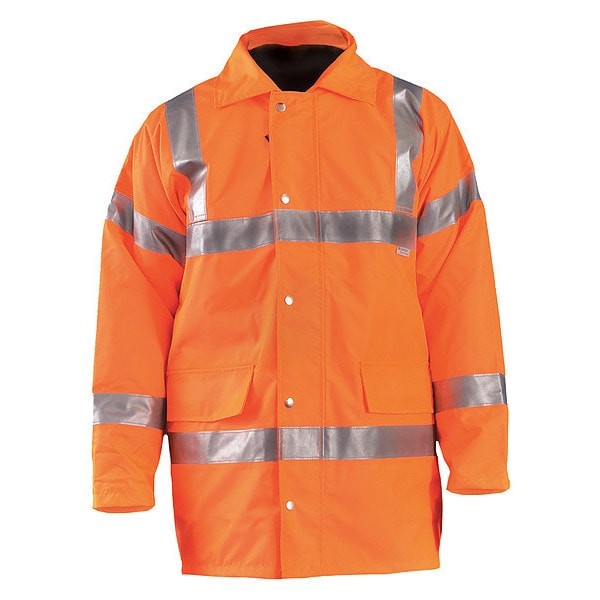 Occunomix Lux-Tjfs-Oxl Coat, Polyester, Class 3 R, Orange, Xl