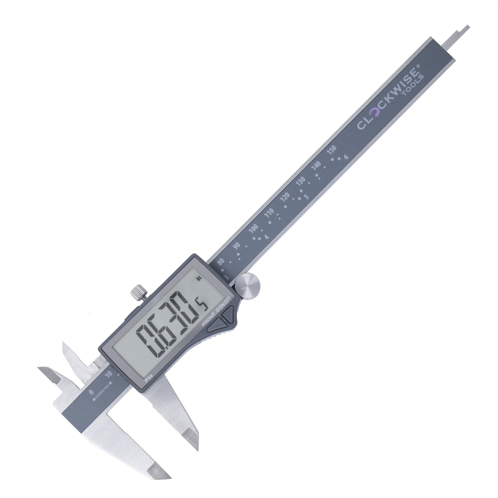 Clockwise Tools IP54 Grade Digital Caliper, DCLR-0605 0-6″ /150mm,