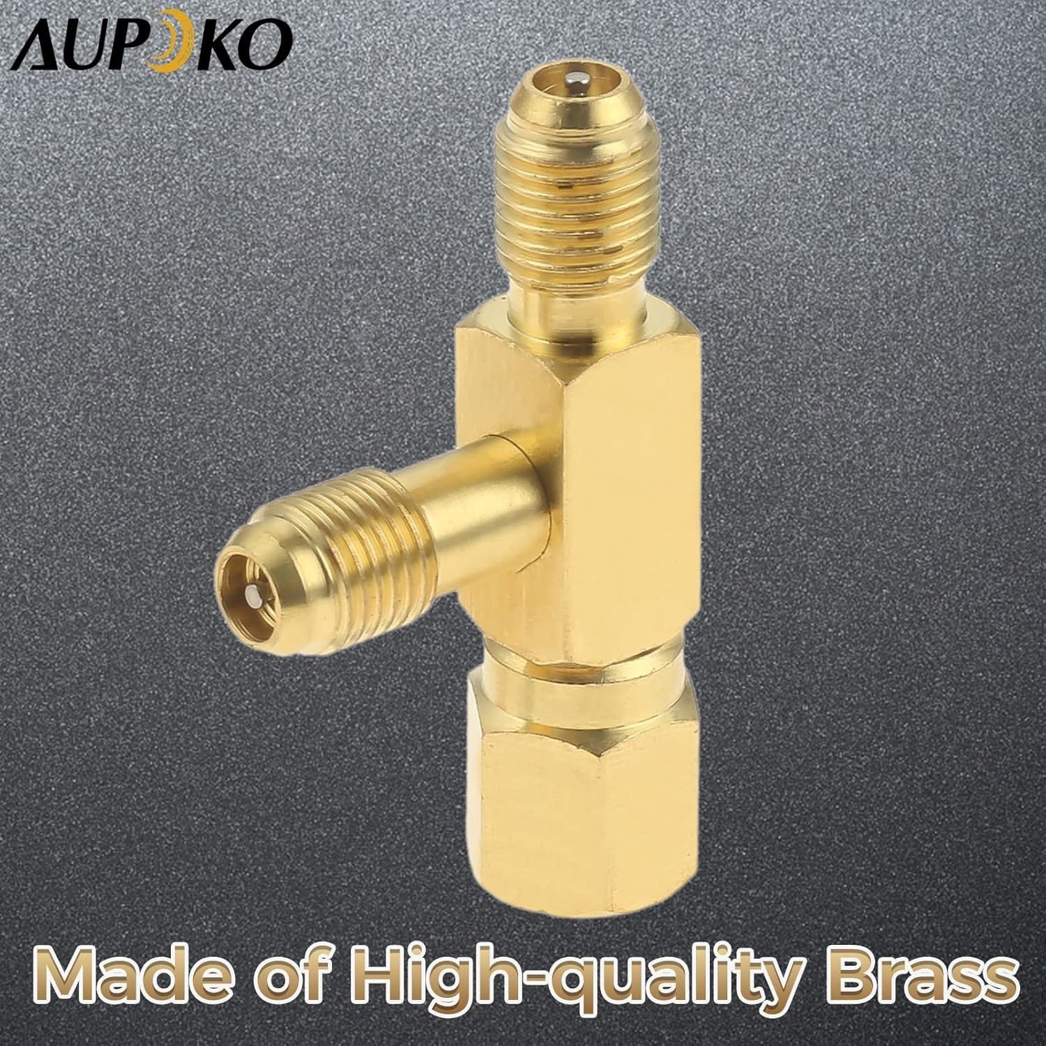 1/4″ Quick Coupler Access Tee Valve Core Adapter with Swivel Connector HVAC Tool