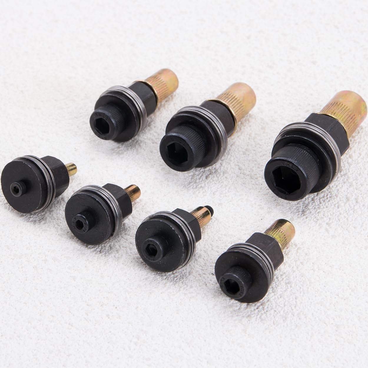 7 PCS Manual Rivet Nut Tool Kit Carbon Steel Nutsert Tool for M3-M12 Rivet Gun