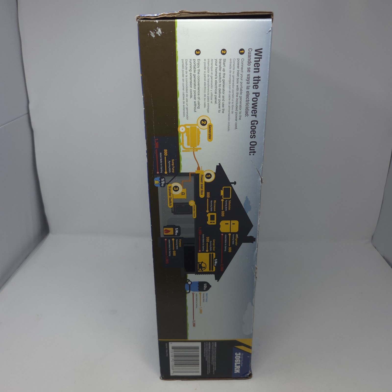 Reliance Controls 30-Amp ProTran 2 Manual Transfer Switch 8000 Watt Model 306LRK